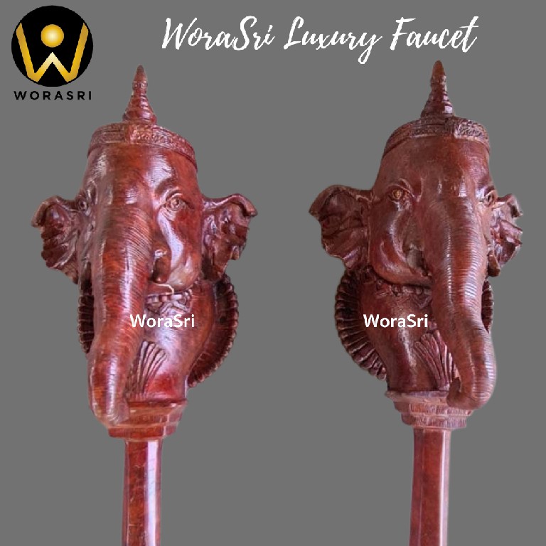 WoraSri Elephant Brass Door Handle hotel house BD05 3