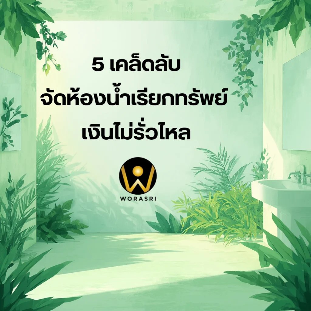 การจัดฮวงจุ้ยห้องน้ำเรียกทรัพย์ด้วยก๊อกน้ำสีทองและอ่างล้างหน้าหินอ่อนสะอาดตา