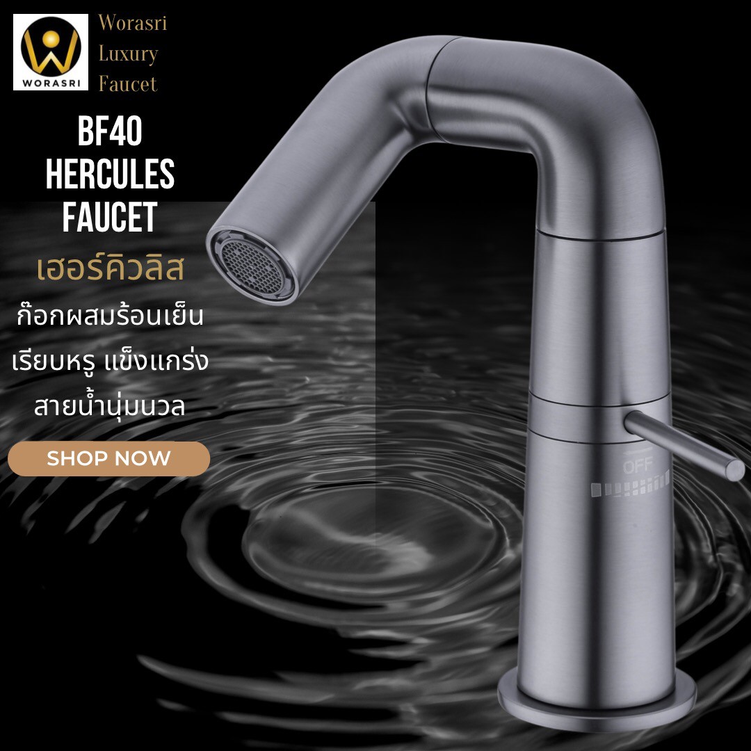 BF40 Heracles hot and cold faucet gun gray color gorgeous luxurious design