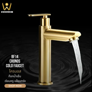 BF14 Bathroom faucet 18 cm brushed gold