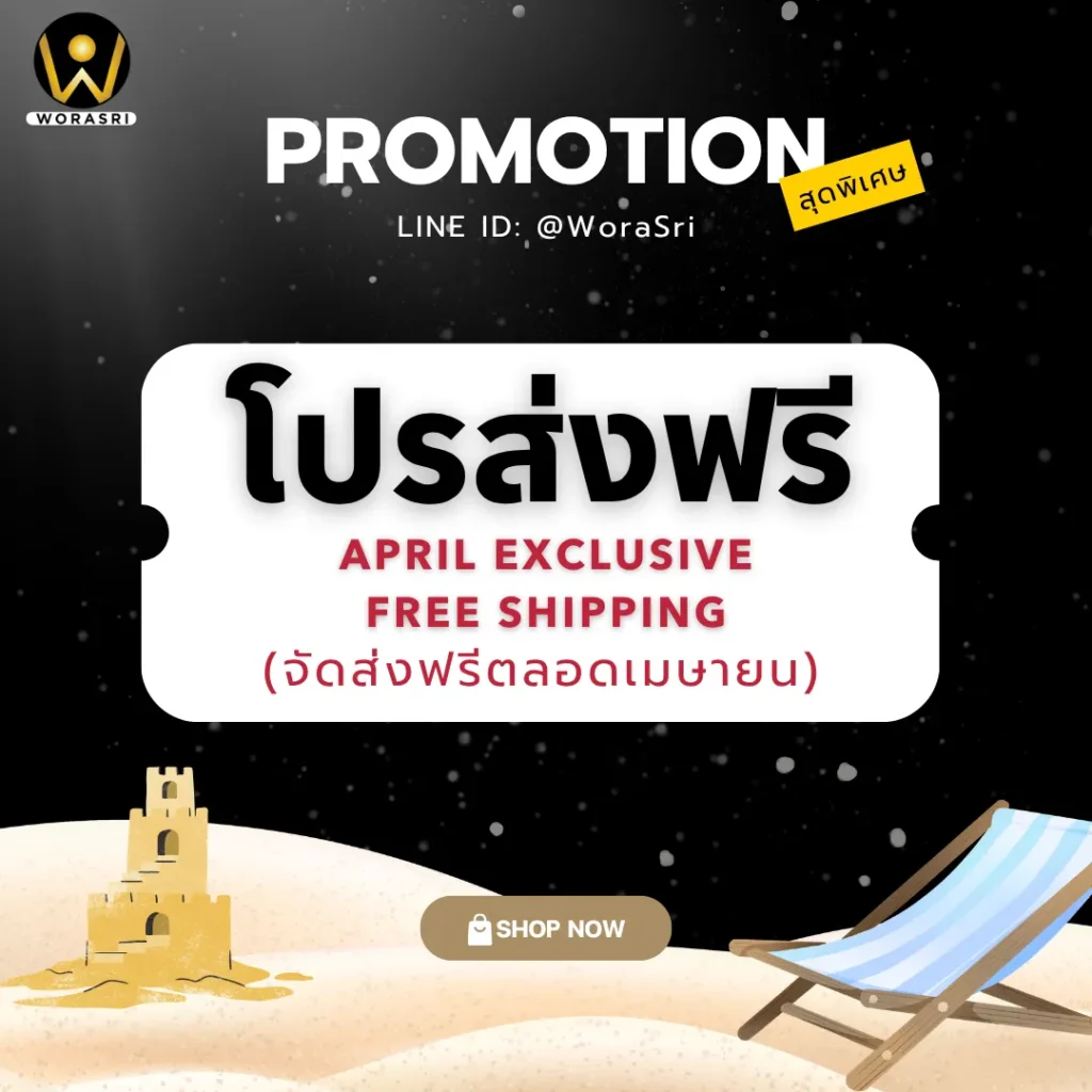 โปสเตอร์โฆษณา โปรโมชั่น ส่งฟรี เดือนเมษายน 2569